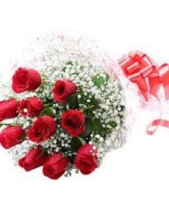 12 Fresh Red Rose Bunch