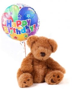 2 FT TEDDY W/BALLOON