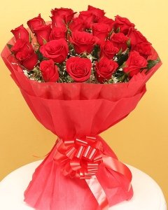 24 Bright Blush Rose Bouquet