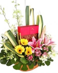 Flowers and Chocolate Basket!