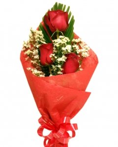 3 Holland roses bouquet