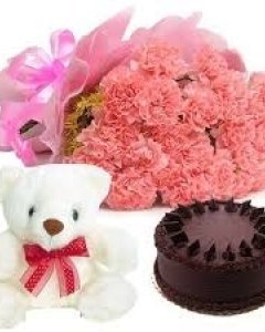 CHOCO WITH CARNATION w/teddy