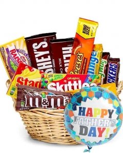 Chocolate basket w/balloon