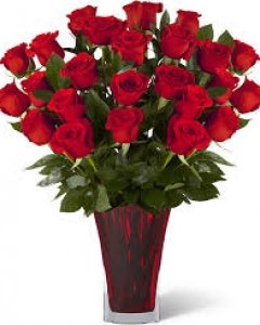 2 Dozens Roses Vase