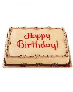 mocha dedication cake